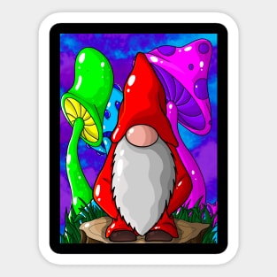 Mushroom Gnome Sticker